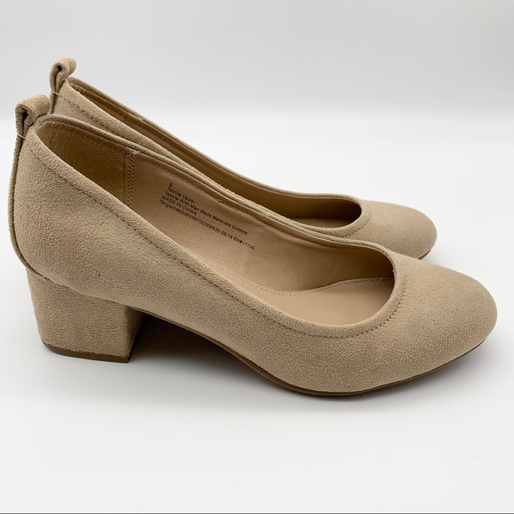 Universal Thread Tan Microsuede Lenora Block Heel - image 6